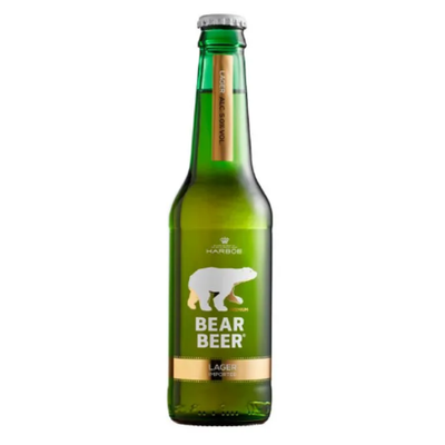 Cerveza Bear Beer  Lager. Pack de 6  botellas de 330 ml.