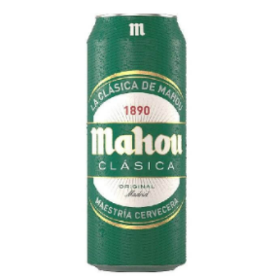 Cerveza Mahou Clásica lata de 500 ml.
