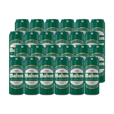 Cerveza Mahou Clásica. Pack de 24 latas de 500 ml.